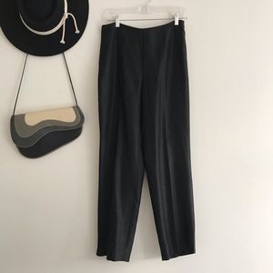 Ann Taylor SILK high waist black cigarette pants 6
